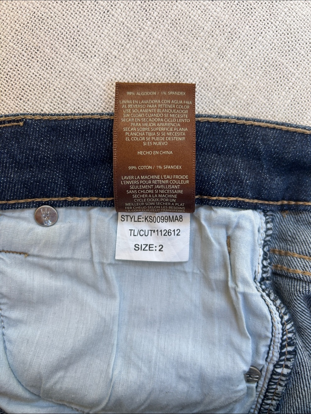 Kut from the Kloth Dark Blue Raw Hem Denim Shorts - Picture 5 of 5